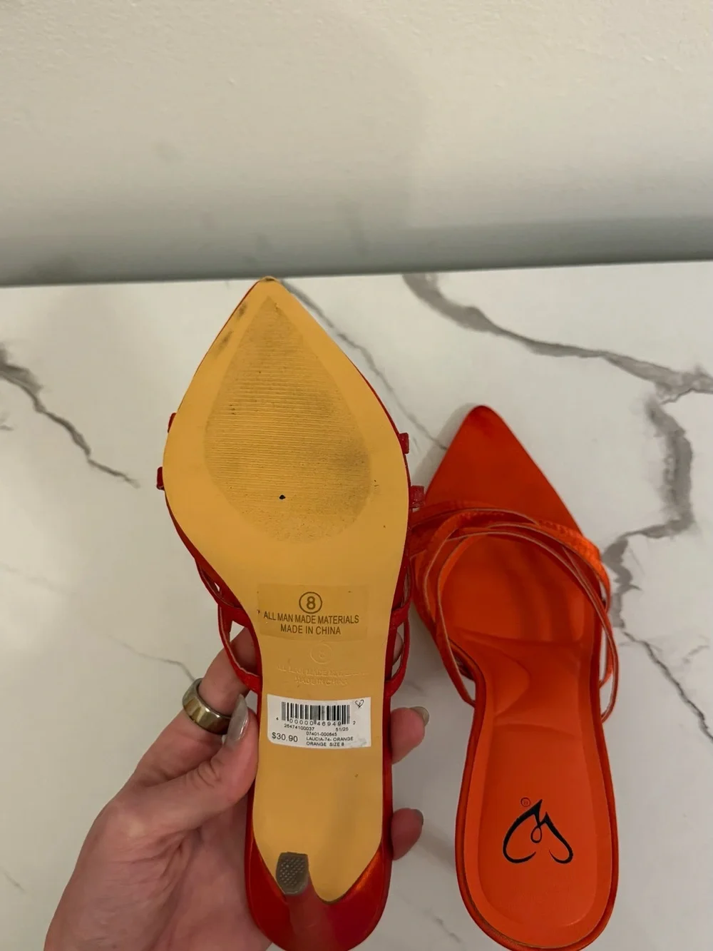 Windsor Red Strappy Pointed-Toe Stiletto Mules